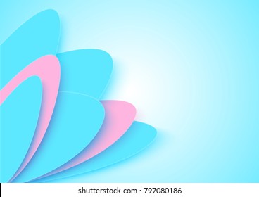 Cover design for the spring motif in the form of flower petals. Abstract vector cover