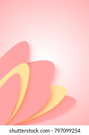 Cover design for the spring motif in the form of flower petals. Abstract vector cover