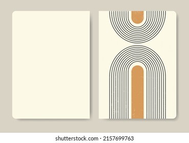 Cover design with stripes illustration. String elements