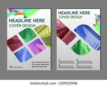 cover design with a sweet colorful theme with a blank picture, for covers of books, magazines, flyers and so on, you can replace a blank picture with your picture