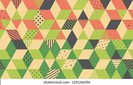 Cover design template. 3d blocks structure background. Vector illustration. 