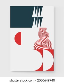 Cover design template. 3d vector illustration for brochure, poster, placard, presentation, flyer or banner. 