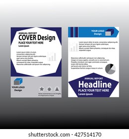 Cover design template a4 layout annual report brochure flyer design template vector-presentation abstract flat blue background vector
