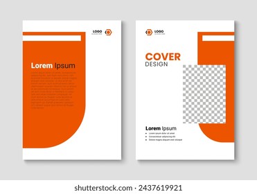 Plantilla de diseño de portada en tamaño a4. Plantilla de diseño del informe anual, folleto corporativo, revista, folleto, presentación. Vector