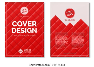 Cover Design Template in A4 size. Annual report brochure design vector. Flyer layout with abstract background