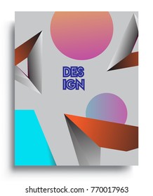 Cover design template with abstract design, arrangement of abstract lines and style graphic geometric elements. Applicable for placards, brochures, posters, covers and banners. Vector Design