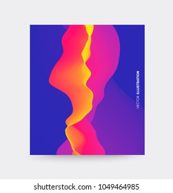 Cover design template. Abstract background. Futuristic technology style. Vector illustration with motion effect. 