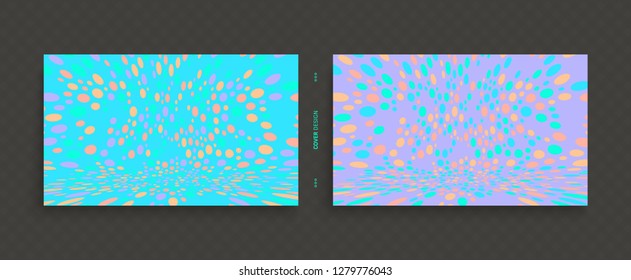 Modelo de design de capa. Fundo abstrato com círculos de cores. Ilustração de vetor 3d.