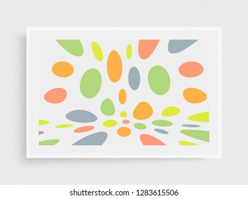 Cover design template. Abstract background with color circles. 3d vector illustration.