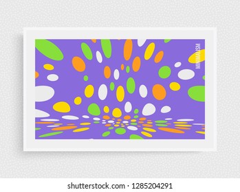 Cover design template. Abstract background with color circles. 3d vector illustration.