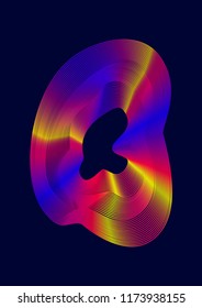 Cover Design Template. Abstract Backgrounds with Distortion of Geometric Shapes. Trendy Covers with Gradient for Magazine, Book.