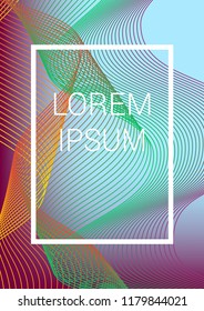 Cover Design Template. Abstract Backgrounds with Distortion of Geometric Shapes. Trendy Covers with Gradient for Magazine, Book.