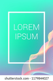 Cover Design Template. Abstract Backgrounds with Distortion of Geometric Shapes. Trendy Covers with Gradient for Magazine, Book.