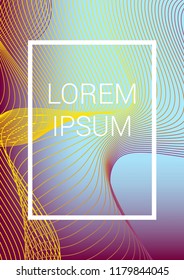Cover Design Template. Abstract Backgrounds with Distortion of Geometric Shapes. Trendy Covers with Gradient for Magazine, Book.