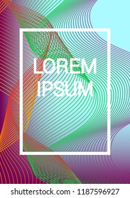 Cover Design Template. Abstract Backgrounds with Distortion of Geometric Shapes. Trendy Covers with Gradient for Magazine, Book.