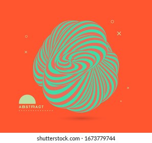 Plantilla de diseño de portada. Figura abstracta de rayas blancas y negras. Diseño geométrico 3d. Ilustración óptica vectorial con efecto de distorsión. 