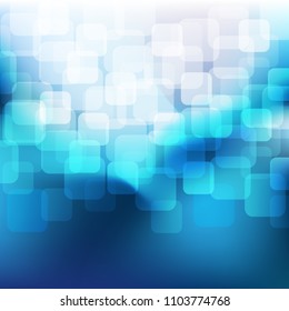 Plantilla de diseño de portada con fondo abstracto, borroso y colorido - azul y blanco