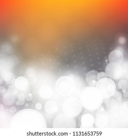 Plantilla de diseño de portada con fondo abstracto, borroso y colorido - naranja y blanco