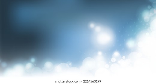 Cover Design Template with Abstract Blurred White and Blue Background - Vivid Bright Wide Scale Sparkling Multipurpose Creative Vector Design for Advertise,Web, Greeting Cards, Holiday Events, Posters