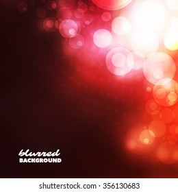 Plantilla de diseño de portada con fondo abstracto, borroso y colorido - rojo y naranja