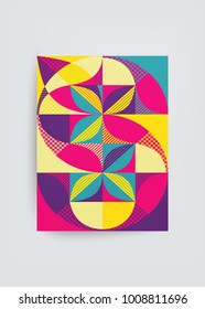 Cover design template. Abstract colorful geometric design. Vector illustration. Can be used for advertising, marketing, presentation.