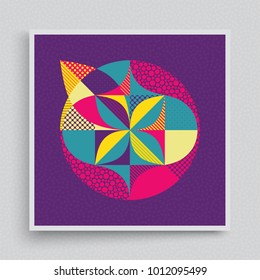 Cover design template. Abstract colorful geometric design. Vector illustration. Can be used for advertising, marketing, presentation.