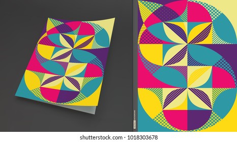 Cover design template. Abstract colorful geometric design. Vector illustration. Can be used for advertising, marketing, presentation.
