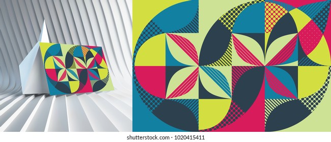 Cover design template. Abstract colorful geometric design. Vector illustration. Can be used for advertising, marketing, presentation.