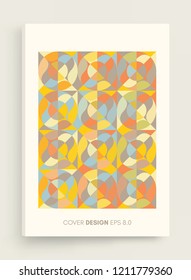 Cover design template. Abstract colorful geometric design. Vector illustration. Can be used for advertising, marketing, presentation.