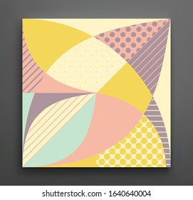 Plantilla de diseño de portada. Resumen de diseño geométrico colorido. Ilustración vectorial. Se puede usar para publicidad, marketing o presentación.