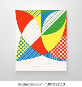 Cover design template. Abstract colorful geometric design. Vector illustration. Can be used for advertising, marketing or presentation.