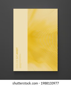 Plantilla de diseño de portada. Resumen de onda digital con partículas dinámicas. Ola sonora. Gran visualización de datos. 3d ilustración vectorial para empresas, ciencia o tecnología.