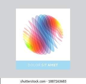 Plantilla de diseño de portada. Diseño geométrico abstracto. Ilustración vectorial de varios elementos superpuestos. Aplicable a banners, carteles, afiches, volantes. 