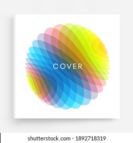 Cover design template. Abstract geometric design. Vector illustration made of various overlapping elements. Applicable for banners, placards, posters, flyers. 