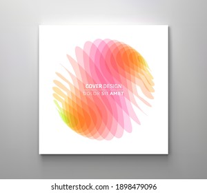 Cover design template. Abstract geometric design. Vector illustration made of various overlapping elements. Applicable for banners, placards, posters, flyers. 