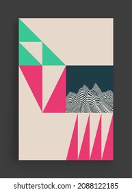 Cover design template. Abstract geometric pattern. Vector illustration for brochure, flyer, cover, poster, presentation, portfolio or banner.