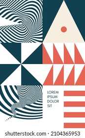 Cover design template. Abstract geometric pattern. Vector illustration for brochure, flyer, cover, poster, presentation, portfolio or banner.