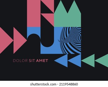 Cover design template. Abstract geometric pattern. Vector illustration for brochure, flyer, cover, poster, presentation, portfolio or banner.