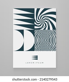 Cover design template. Abstract geometric pattern. Vector illustration for brochure, flyer, cover, poster, presentation, portfolio or banner.