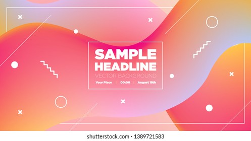 Cover Design Template. Abstract gradients waves background. Eps10 vector.