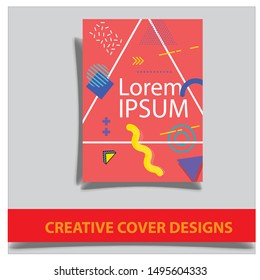 Cover design template with abstract lines modern different color gradient style on background for decoration presentation, brochure, catalog, poster, book, magazine etc.