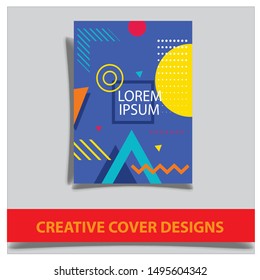 Cover design template with abstract lines modern different color gradient style on background for decoration presentation, brochure, catalog, poster, book, magazine etc.