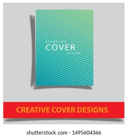Cover design template with abstract lines modern different color gradient style on background for decoration presentation, brochure, catalog, poster, book, magazine etc.