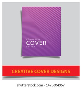 Cover design template with abstract lines modern different color gradient style on background for decoration presentation, brochure, catalog, poster, book, magazine etc.
