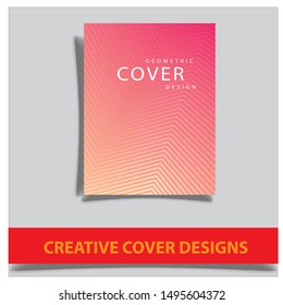 Cover design template with abstract lines modern different color gradient style on background for decoration presentation, brochure, catalog, poster, book, magazine etc.