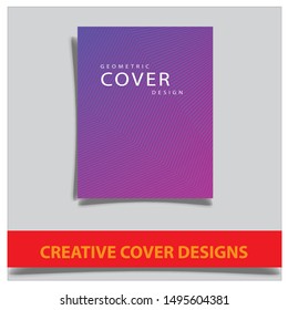 Cover design template with abstract lines modern different color gradient style on background for decoration presentation, brochure, catalog, poster, book, magazine etc.