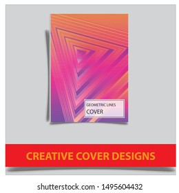 Cover design template with abstract lines modern different color gradient style on background for decoration presentation, brochure, catalog, poster, book, magazine etc.