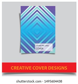 Cover design template with abstract lines modern different color gradient style on background for decoration presentation, brochure, catalog, poster, book, magazine etc.