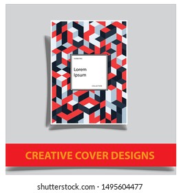 Cover design template with abstract lines modern different color gradient style on background for decoration presentation, brochure, catalog, poster, book, magazine etc.