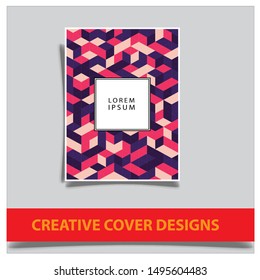 Cover design template with abstract lines modern different color gradient style on background for decoration presentation, brochure, catalog, poster, book, magazine etc.